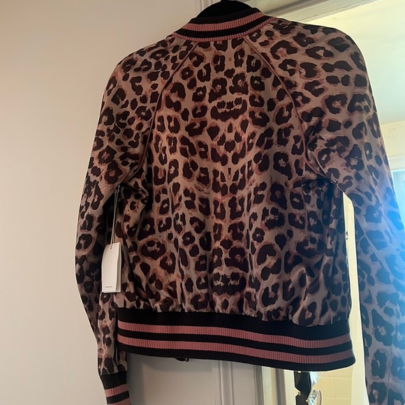 Letterman pink and brown cheetah print light jacket with pockets (Mother brand) - Picture 3 of 6
